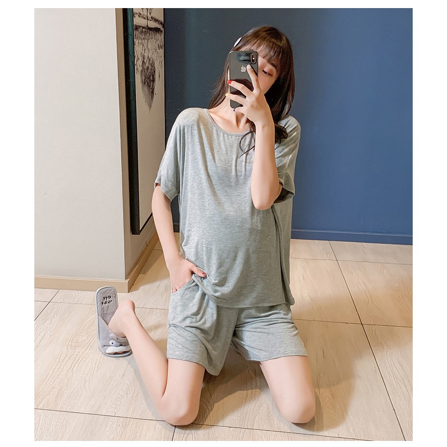 Set Áo Quần Bầu Bộ Bầu-SAQ59 Chất Cotton Lạnh Siêu Mát