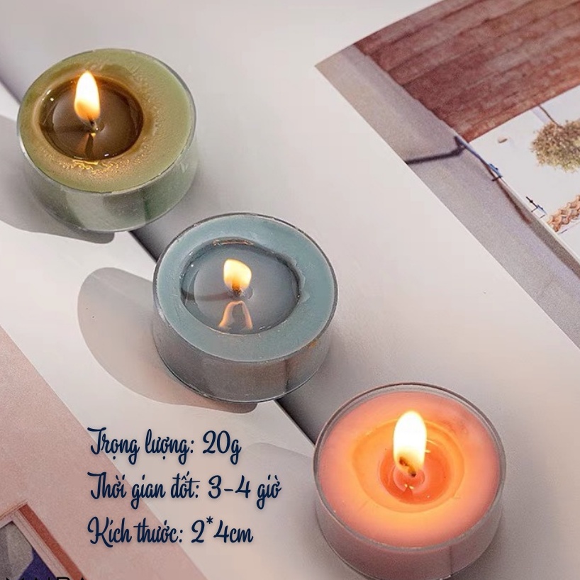 Nến thơm tealight tinh dầu thiên nhiên 3 tầng hương phối hợp size Mini vỏ nhựa trong suốt Better Life