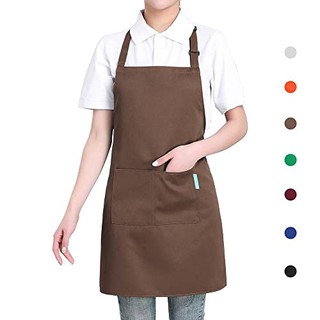 Tạp dề yếm màu nâu cafe - tạp dề  giá xưởng tận gốc