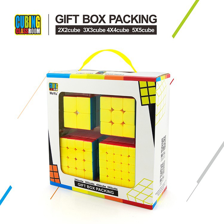 [RUBIK OCEAN] Đồ chơi Rubik combo 4 chiếc MoFangJiaoShi Gift Stickerless - [SHOP YÊU THÍCH]