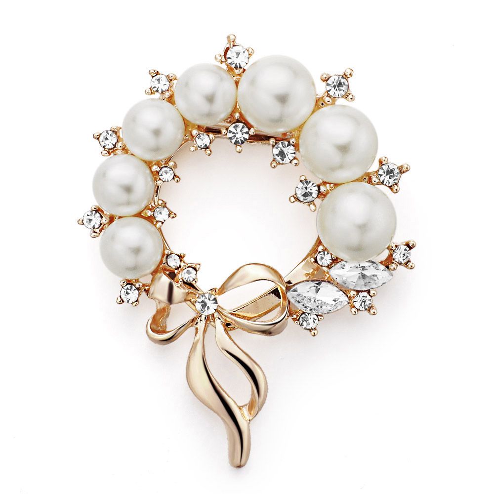 Ghim Cài Áo Hình Hoa Đính Ngọc Trai Nhân Tạo Thời Trang Cho Nữ