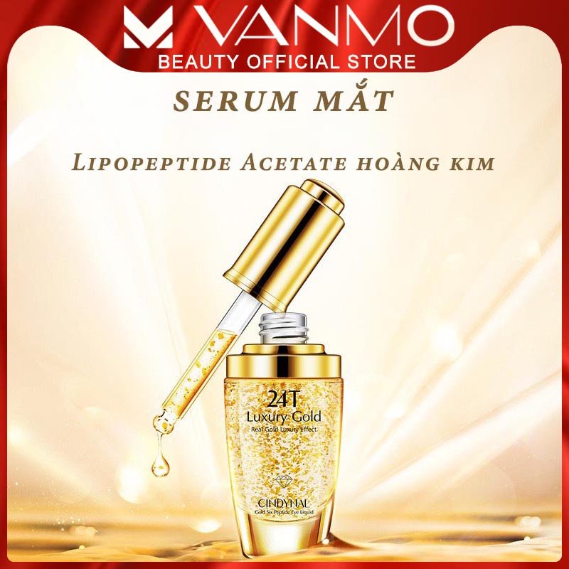 Serum Mắt Dưỡng Da Mắt Tinh Chất Dưỡng Mắt Chiết Xuất Vàng Lipopeptide Acetate Giảm Nhăn Giảm Bọng Mắt Tăng Độ Đàn Hồi