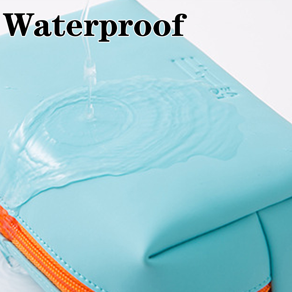 [Hàng mới về] Túi đựng mỹ phẩm trang điểm vải PU chống thấm nước kích thước nhỏ gọn dễ thương nhiều màu mang đi du lịch