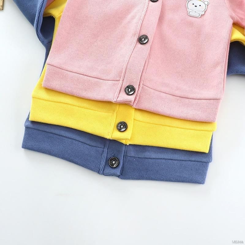 Áo Khoác Cardigan Dệt Kim In Họa Tiết Hoạt Hình Thời Trang Mùa Thu Cho Bé