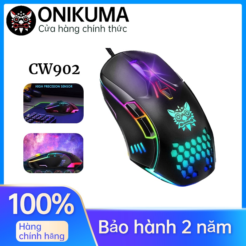 Chuột Chơi Game Có Dây ONIKUMA CW902, Chuột Quang ONIKUMA RGB Với Ánh Sáng Đầy Màu Sắc