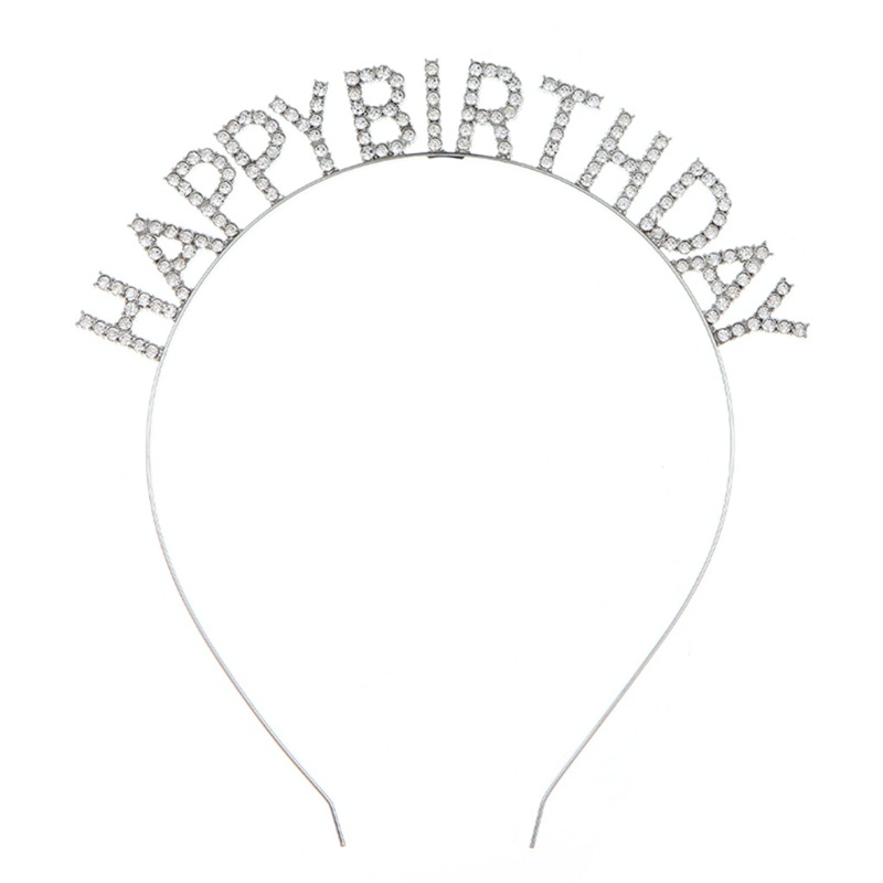 Băng Đô Chữ Happy Birthday Đính Đá Pha Lê