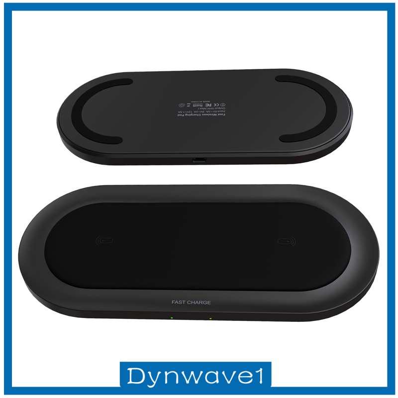 [DYNWAVE1] Wireless Fast Charger 20W Qi Dual Charging Pad Charger for Samsung Universal