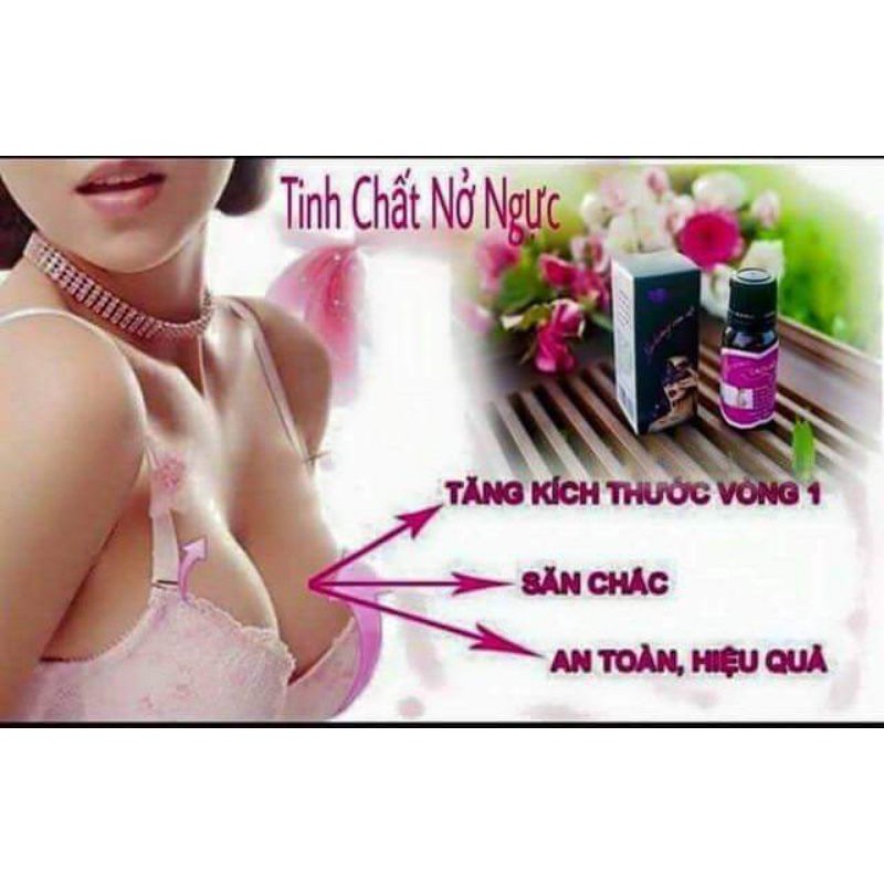 Tinh dầu nở ngực chính hãng(1liệu trình 3 lọ tặng 1 thước dây)