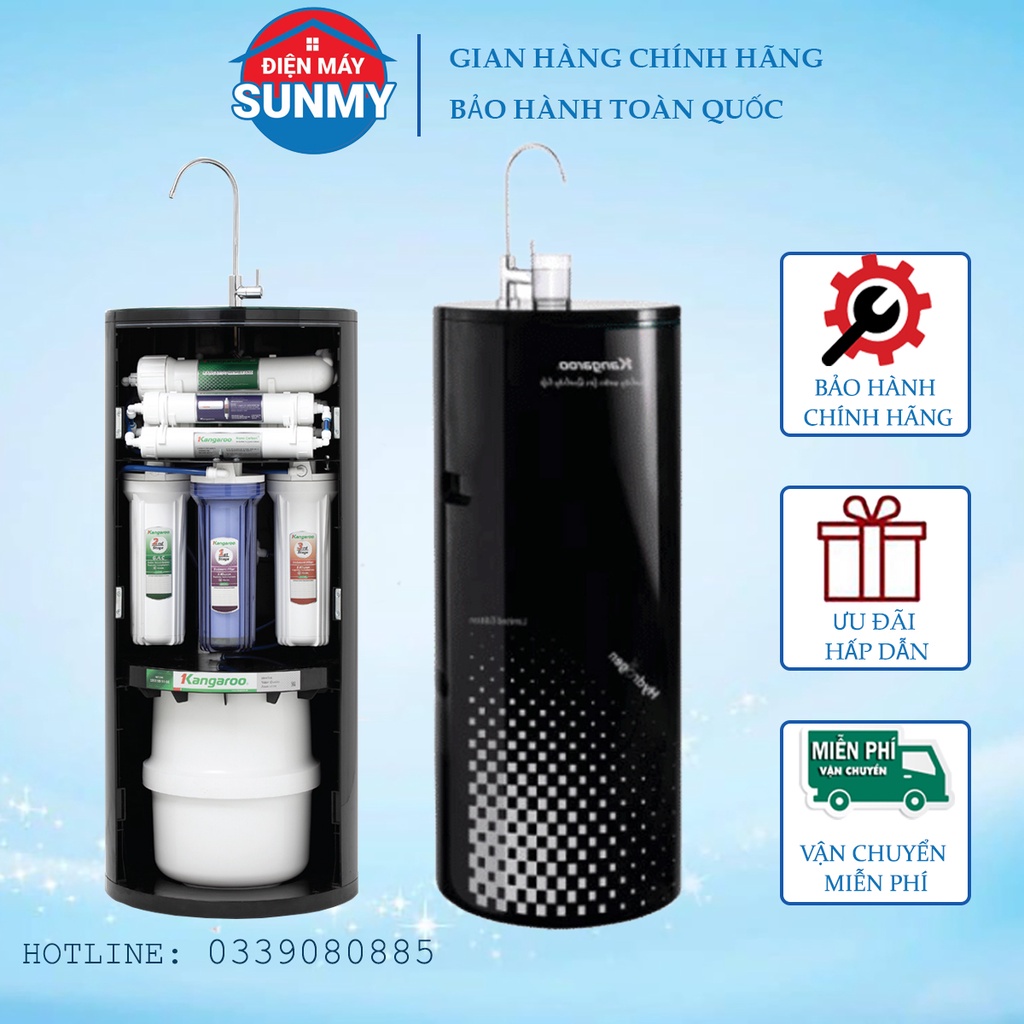 Máy lọc nước R.O Hydrogen Kangaroo KG100HC 10 lõi - bảo hành chính hãng - hàng thanh lý