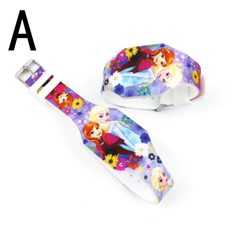 Luminous Frozen Princess Cartoon Watches For Girls LED Kids Student  Electronic