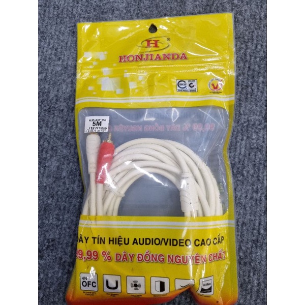 Dây 3 ly -2 av , rca hàng chính hãng 1,8m.3m .5m.10m