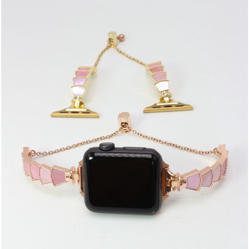 Dây Đeo Thay Thế Chất Liệu Kim Loại Đính Đá Lấp Lánh Cho Apple watch iwatch series 8 7 SE 6 5 4 3 2 1 8