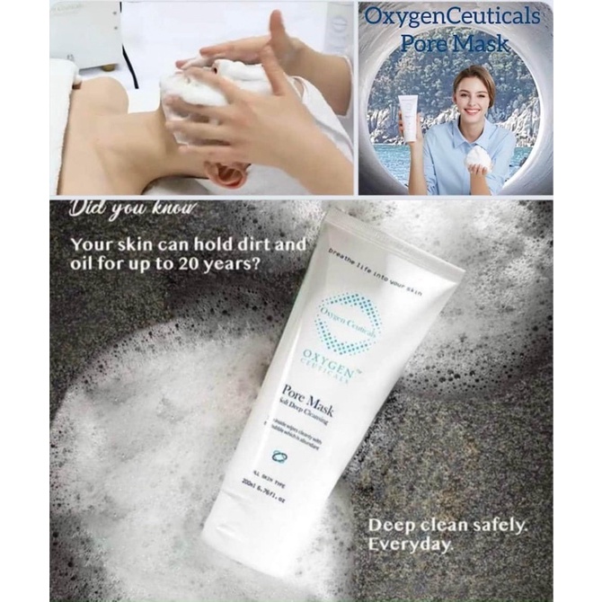 [Full 500ml - Chiết 100ml] MẶT NẠ SỦI BỌT THẢI ĐỘC PORE MASK OXYGEN