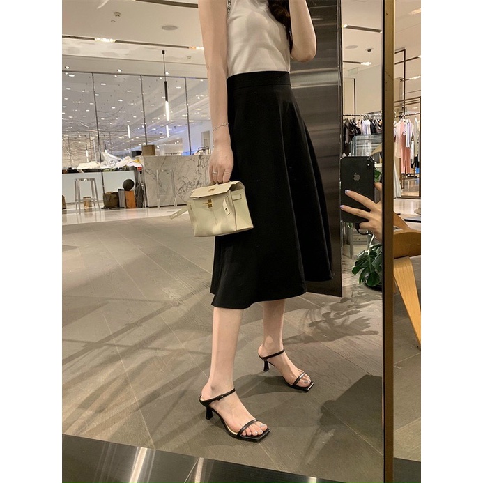 Dép Guốc Nữ CAPELLA Quai Ngang Gài Bo Gót Cao 6p