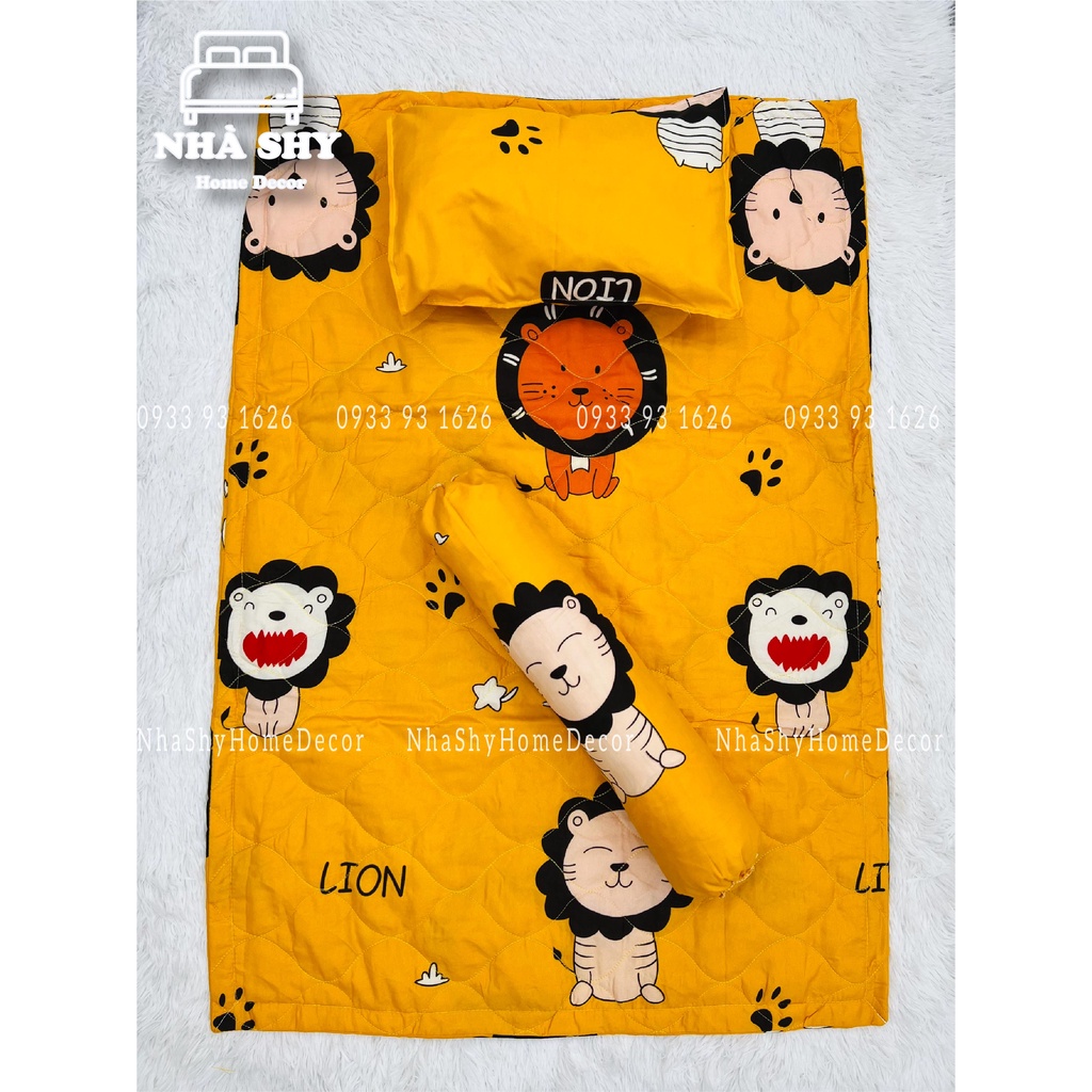 Trọn Bộ 5 Món Gối Mền Kèm Ruột Cho Trẻ Đi Học - Gối Em Bé Đi Học