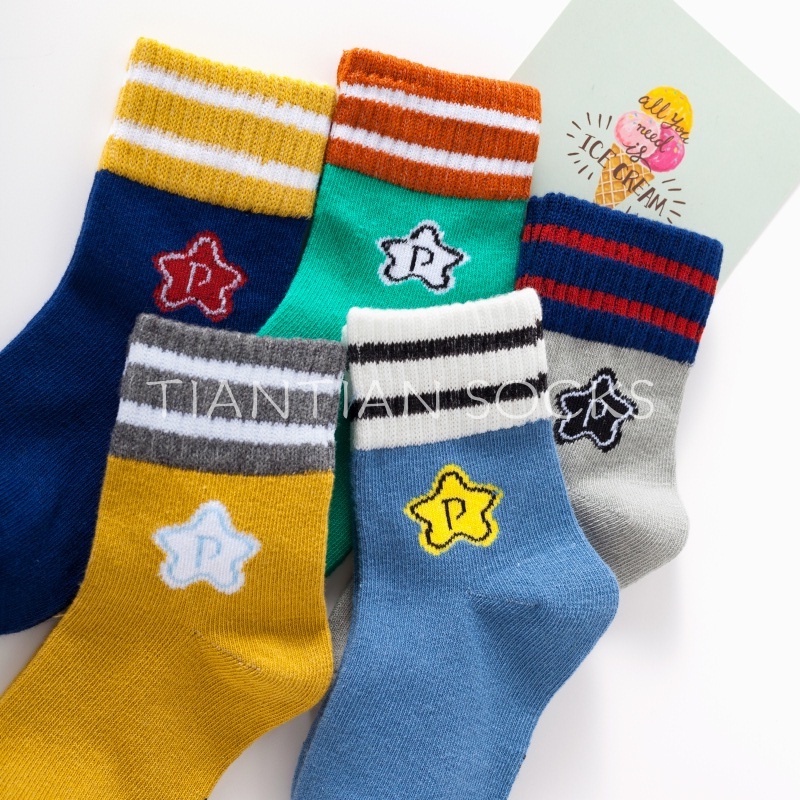 Set 5 đôi Vớ tất trẻ em tất cho bé nam nữ thu đông 1-12 tuổi hoạt hình dễ thương in hoạ tiết Cotton thoáng khí