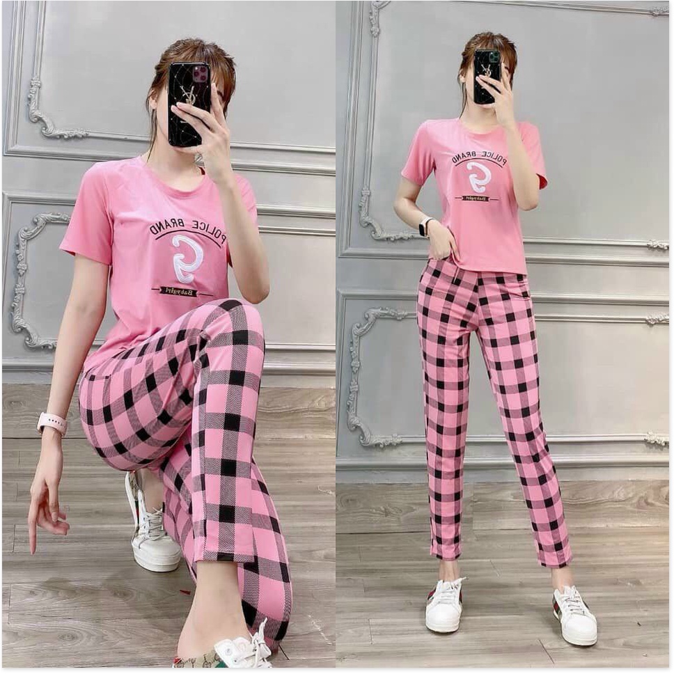 Set bộ thun Cotton NỮ DÀI MẶC NHÀ CỰC ĐẸP , 2021 KME FASHION