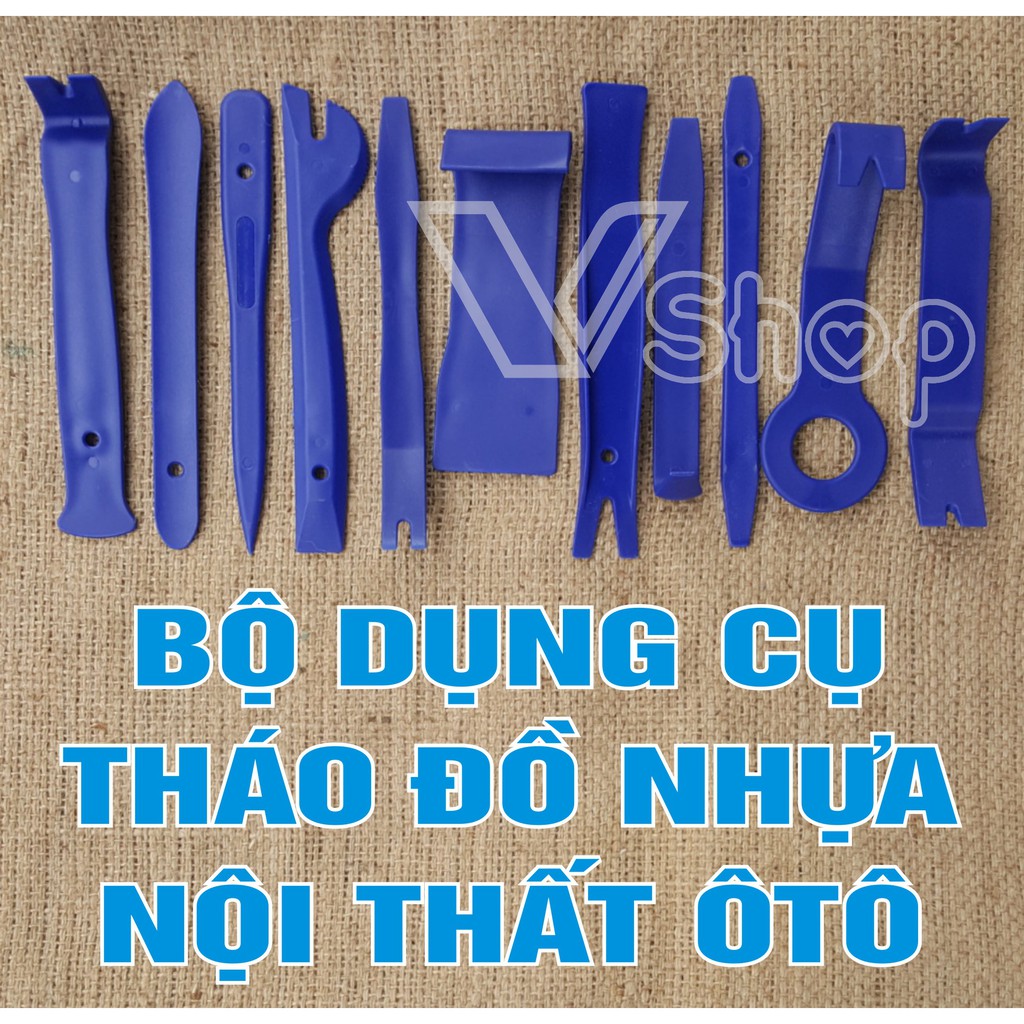 Bộ dụng cụ tháo đồ nhựa ô tô, nội thất xe hơi, 11 món