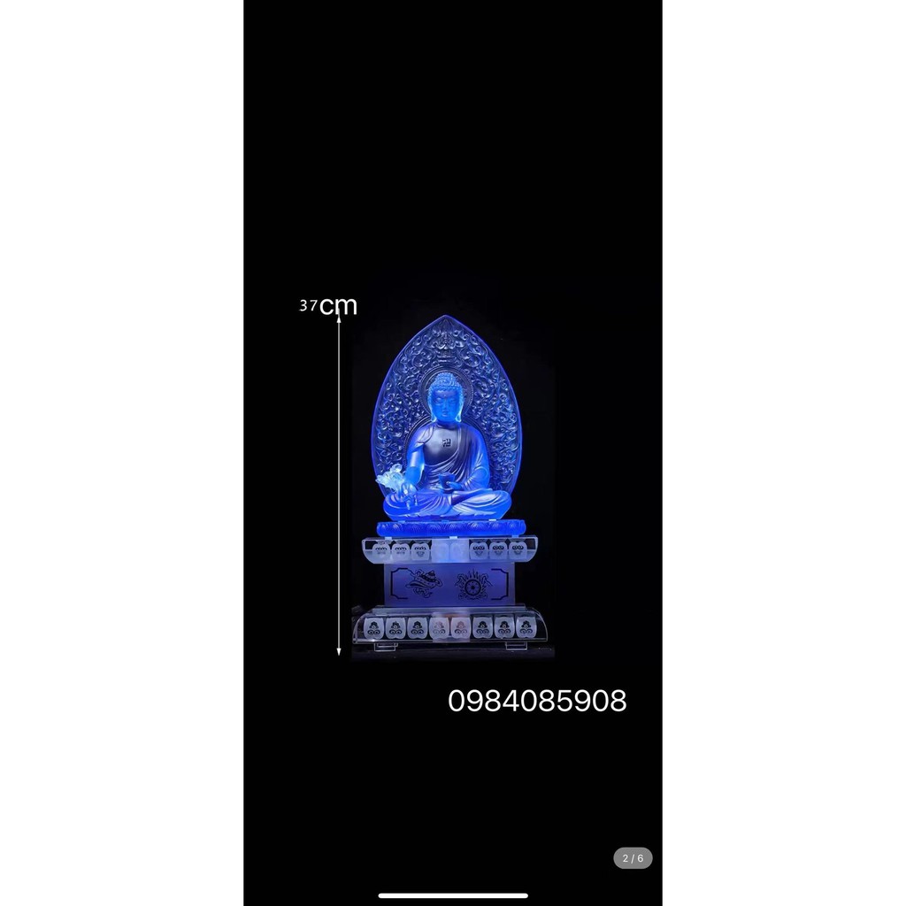 Tượng Dược Sư Lưu Ly + Đế - Cao 37cm