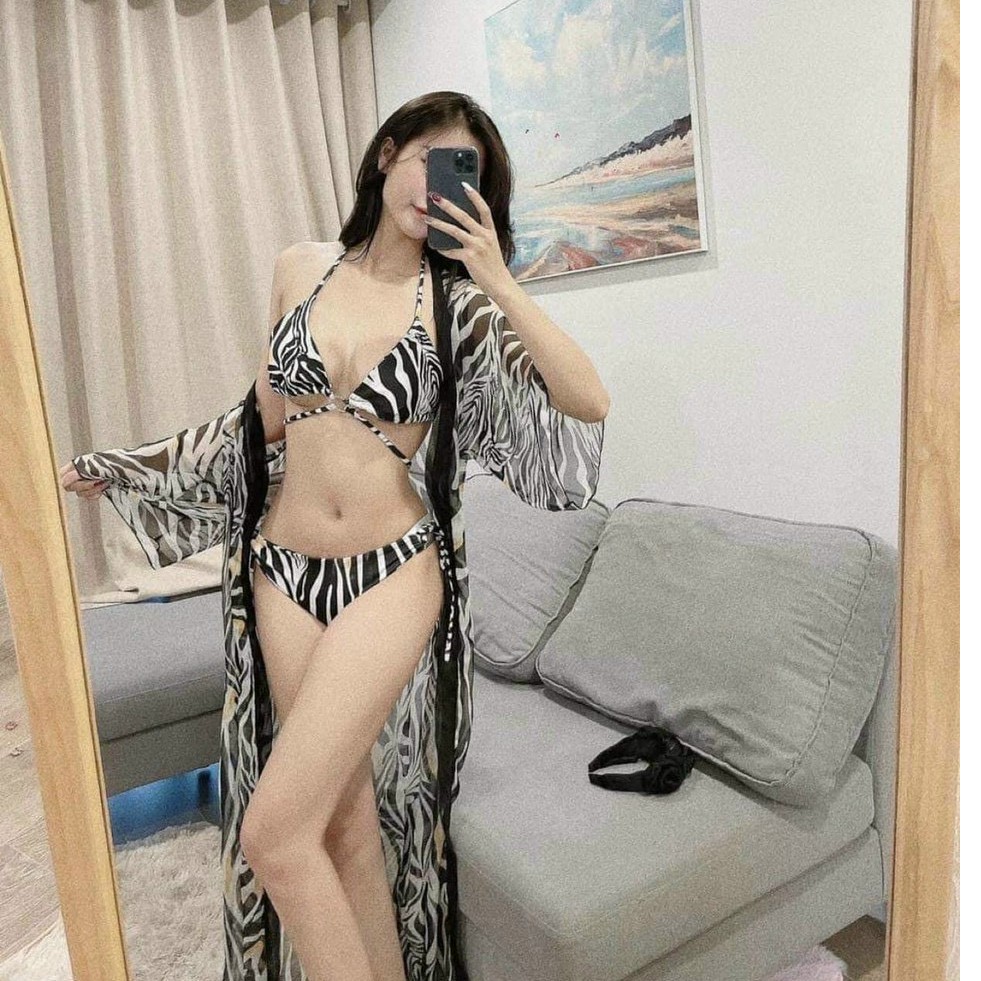 BIKINI 2 MẢNH HỌA TIẾT NGỰA VẰN KÈM ÁO KHOÁC CAO CẤP BIKINISTORE | BigBuy360 - bigbuy360.vn