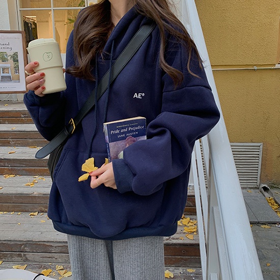 Áo Khoác Hoodie Đệm Lông Cừu Phong Cách Hàn Quốc Thời Trang Mới 2022 Dành Cho Bạn Nữ