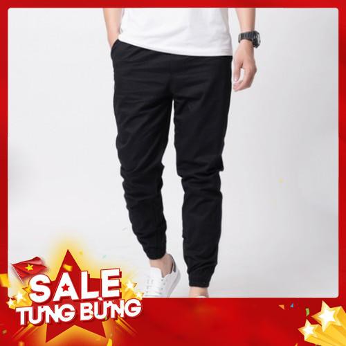 Quần Jogger nam kaki phong cách Hàn Quốc, chất liệu co dãn (đen) -Hàng nhập khẩu