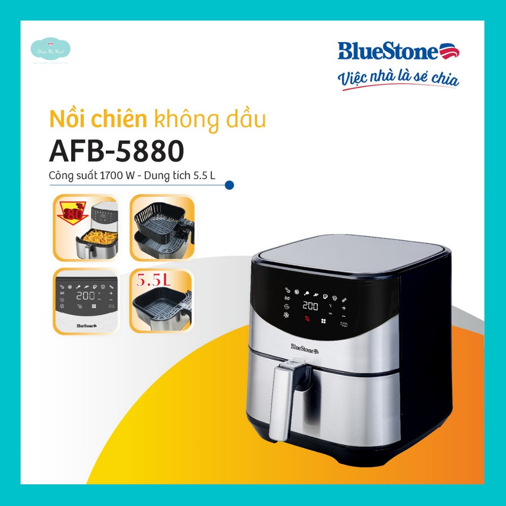 Nồi Chiên Không Dầu Điện Tử BlueStone AFB-5880