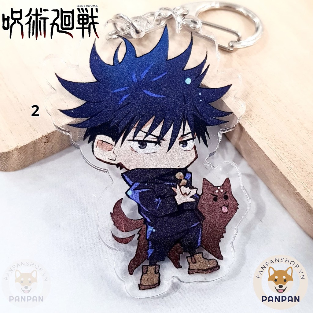 Móc khóa mica Anime Jujutsu Kaisen 9 nhân vật (6cm)