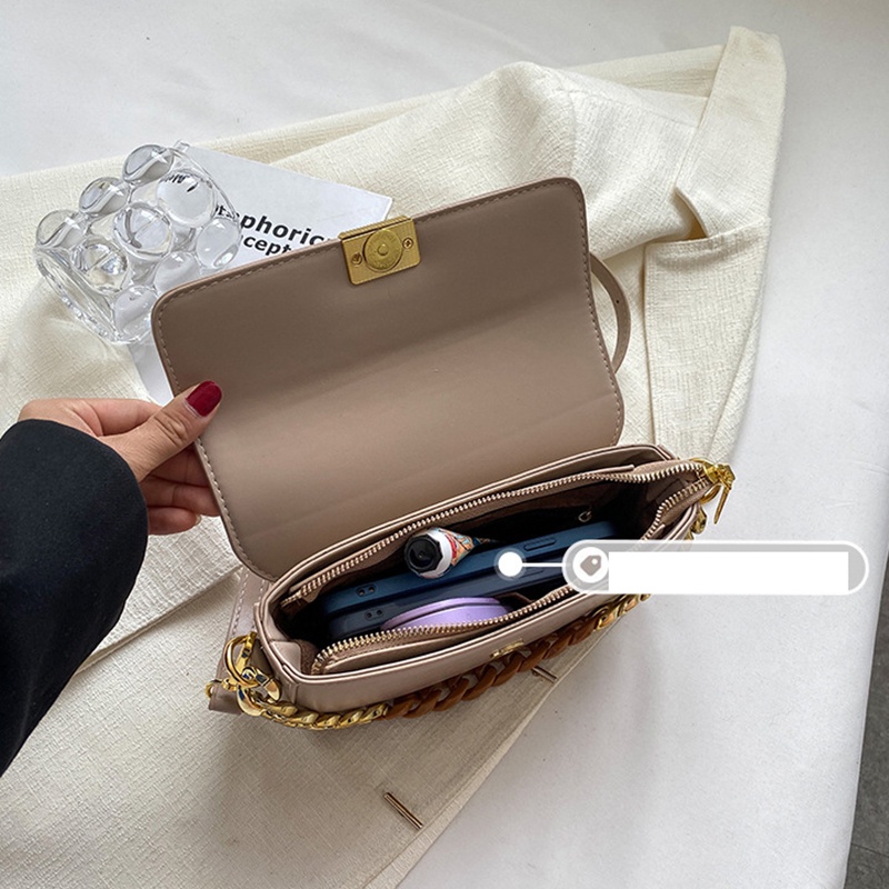 Túi Đeo Chéo Dây Xích Bằng acrylic Thời Trang Phong Cách retro Cho Nữ