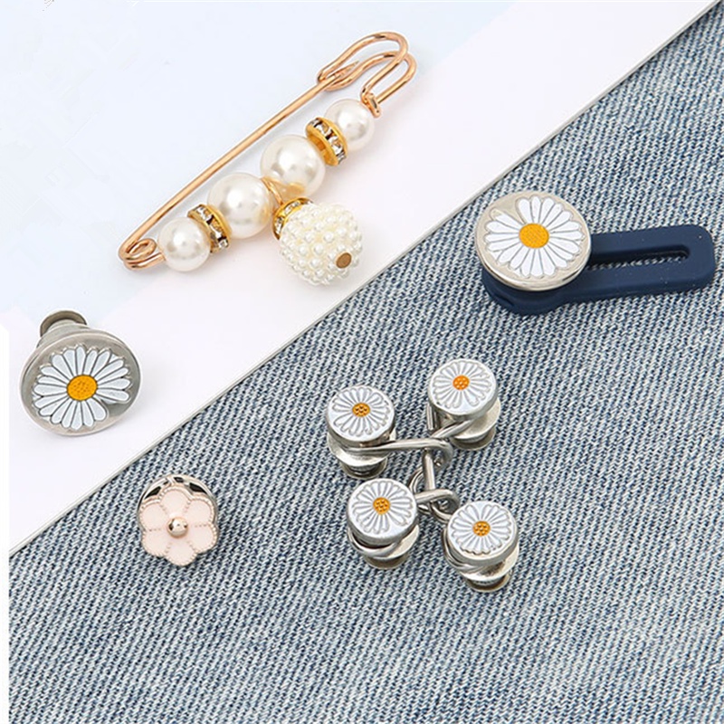 【10 Cái】1 Hộp Nút Có Thể Tháo Rời + Quần Jean Có Khóa Cài Eo Điều Chỉnh Được Cho Quần Denim/ Quần