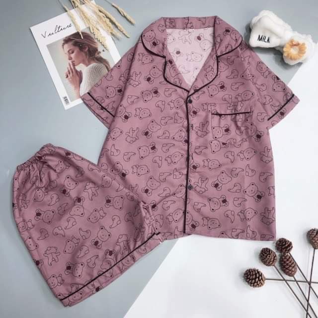 Bộ Pijama đùi lụa form 40-60kg HARIQUEEN