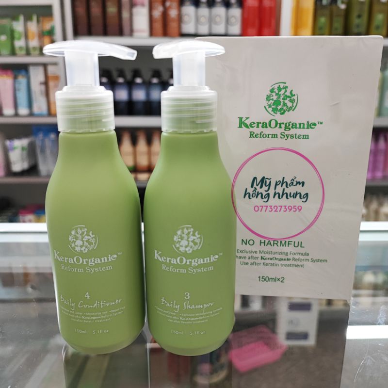 CẶP GỘI XẢ KERA ORGANIC NO3&4 150ML CHÍNH HÃNG NHẬP CANADA