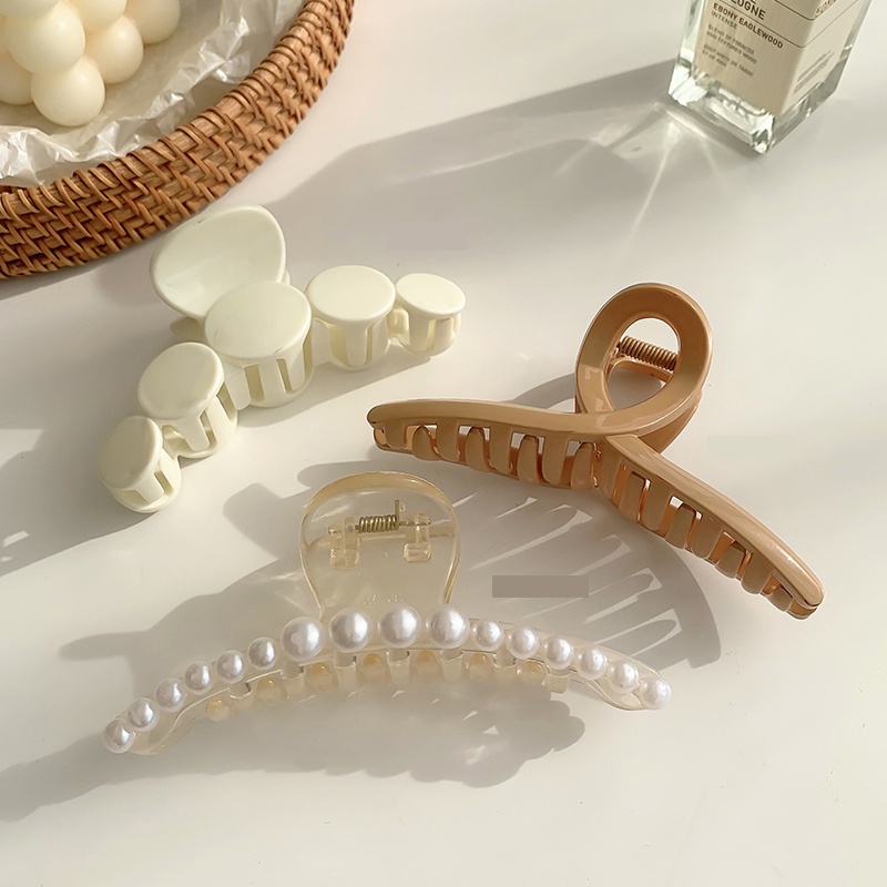 Kẹp Tóc Màu Trắng Thiết Kế Đơn Giản Thời Trang Dành Cho Nữ