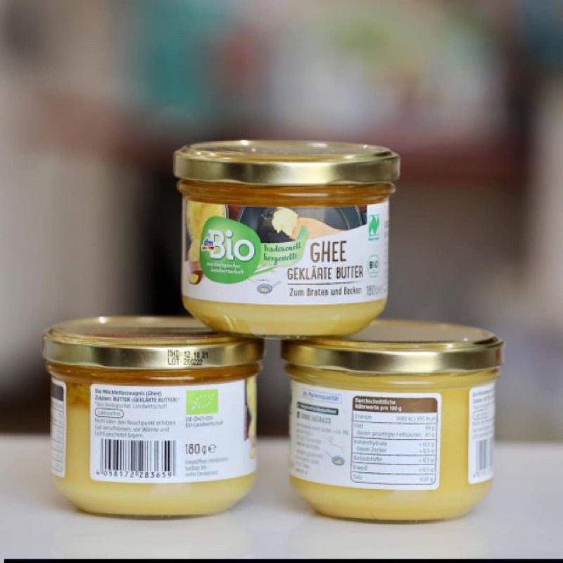 Bơ Ghee hữu cơ nội địa Đức 180g cho bé từ 6m+