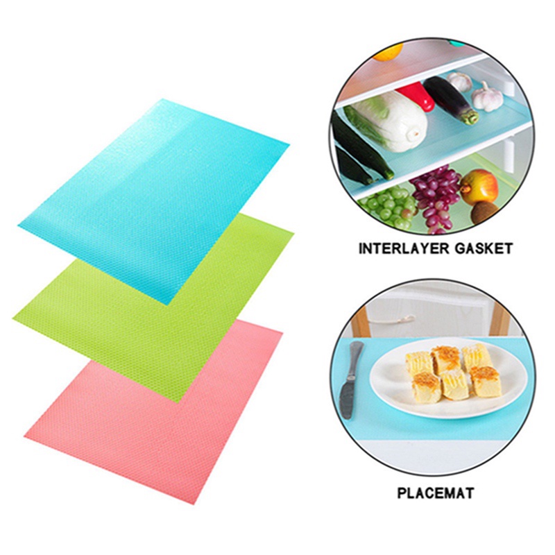 Unnyt 4Pcs Multifunction Refrigerator Liners Mats Washable Waterproof Fridge Pads Mat Drawer Table Mats For Cabinet Drawers