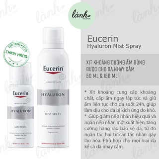 Xịt khoáng dưỡng ẩm cho da nhạy cảm - eucerin hyaluron mist spray 50ml & 150ml