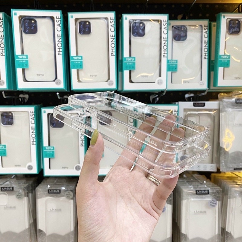 Ốp lưng TOTU trong cứng viền dẻo iPhone 14, 13, 13 Pro, 13 Pro Max, 12, 12 Pro, 12 Pro max trong suốt bất tử không ố màu