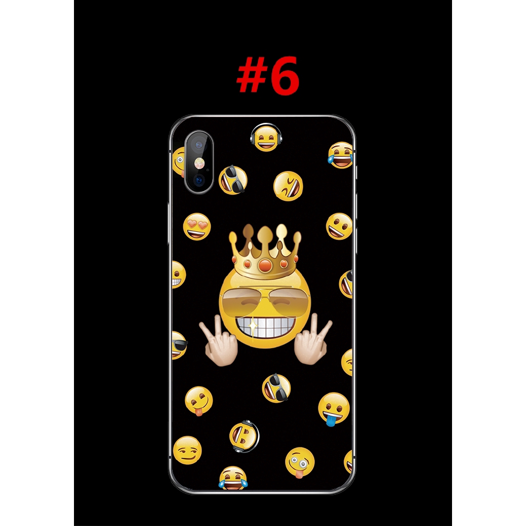 Ốp điện thoại TPU chống trượt hình Emoji cho iPhone X 8 7 6 6S Plus 5 5S SE