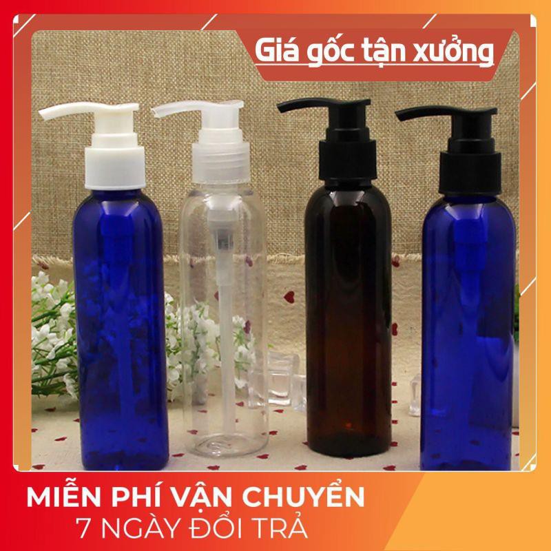 Chai nhựa pet vòi nhấn sữa tắm 250ml/ Chai lọ chiết mỹ phẩm