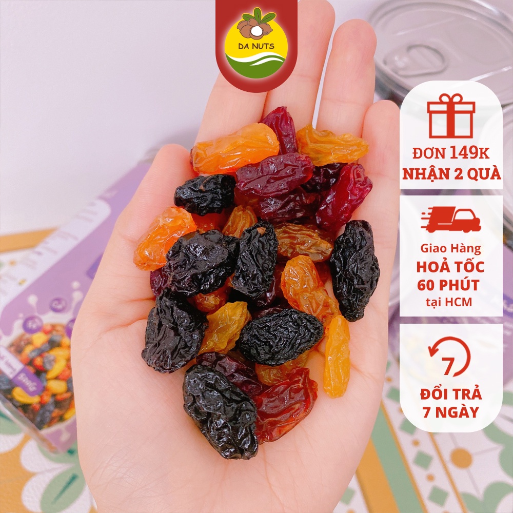 Nho khô 3 màu nho khô 3 vị không đường