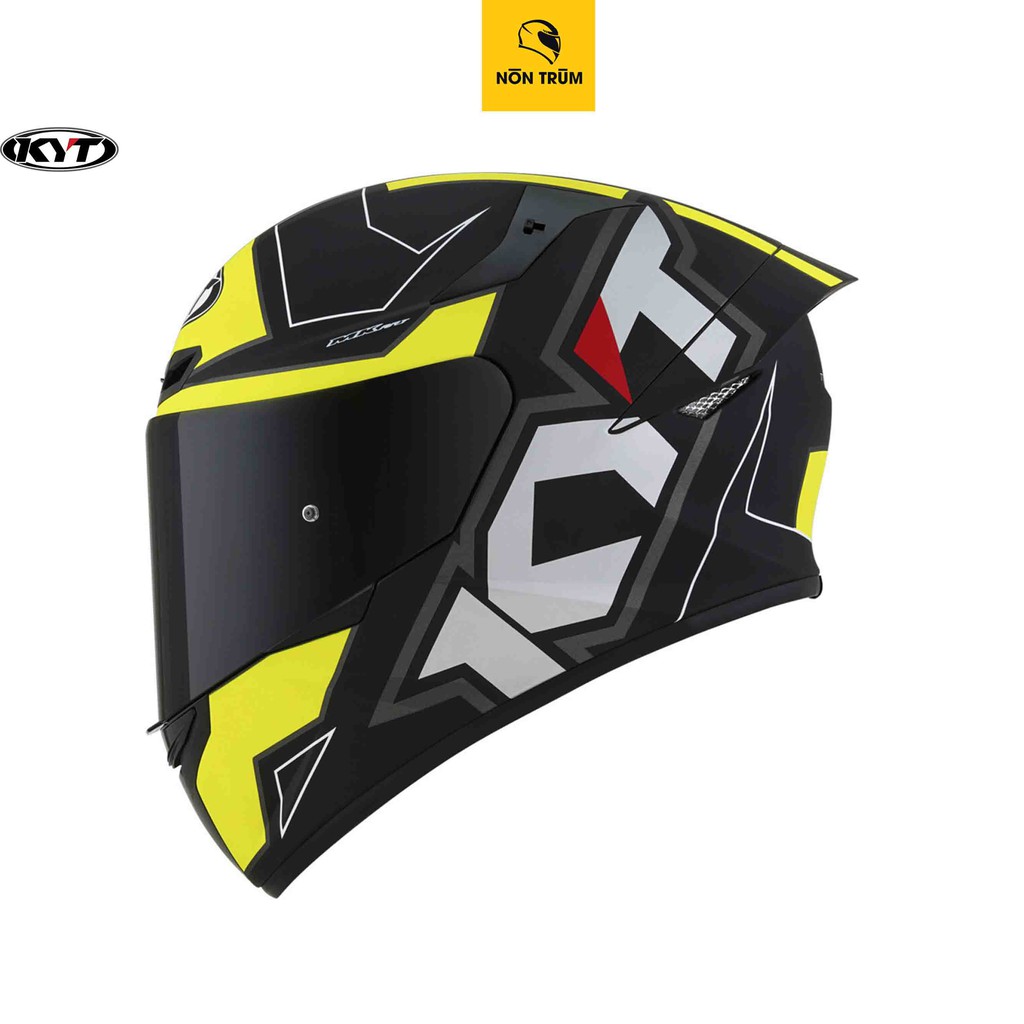 Nón bảo hiểm fullface KYT TT Course size M L XL chính hãng tem Electron black/yellow