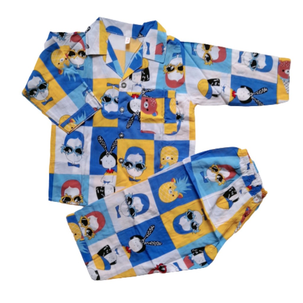 Bộ quần áo trẻ em PIJAMA chất Tole, Lanh tay dài quần dài cho bé trai size từ 5kg đến 34kg