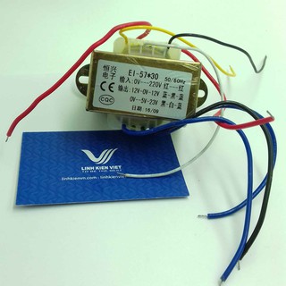 Biến áp EI-57*30 12V 0V 12V 5V 23V 4A- J3H12