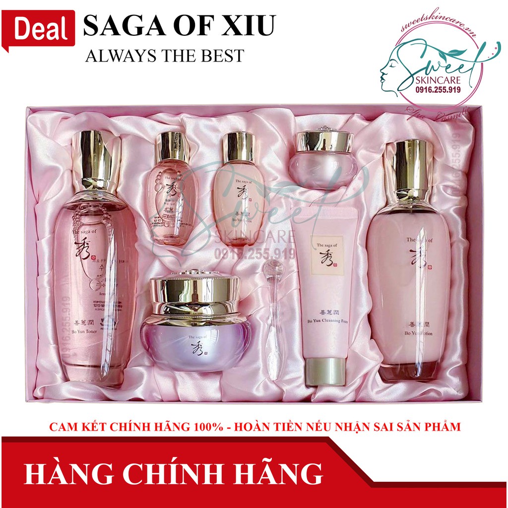 Set dưỡng ẩm, cấp nước, thanh lọc làn da The Saga Of Xiu bản hồng cấp ẩm