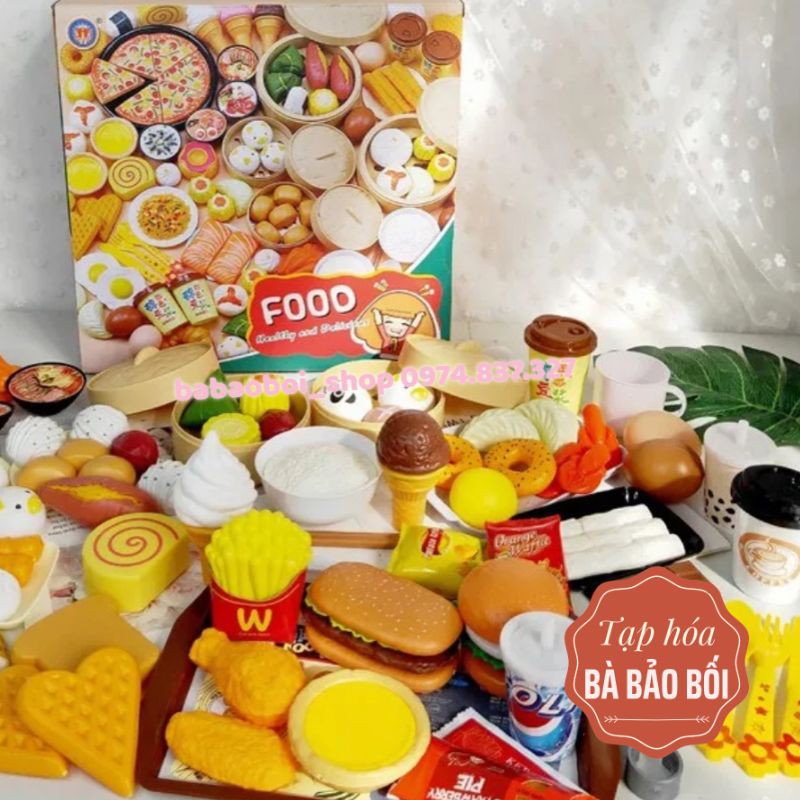 Bộ Đồ Chơi Nấu Ăn set 88 Chi Tiết cho bé (loại mới có hộp đẹp xịn)  - Healthy Food