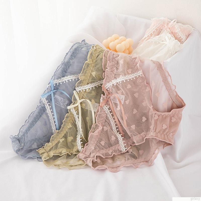 Quần lót mềm mại thoáng khí đính nơ quyến rũ xinh xắn dành cho nữ