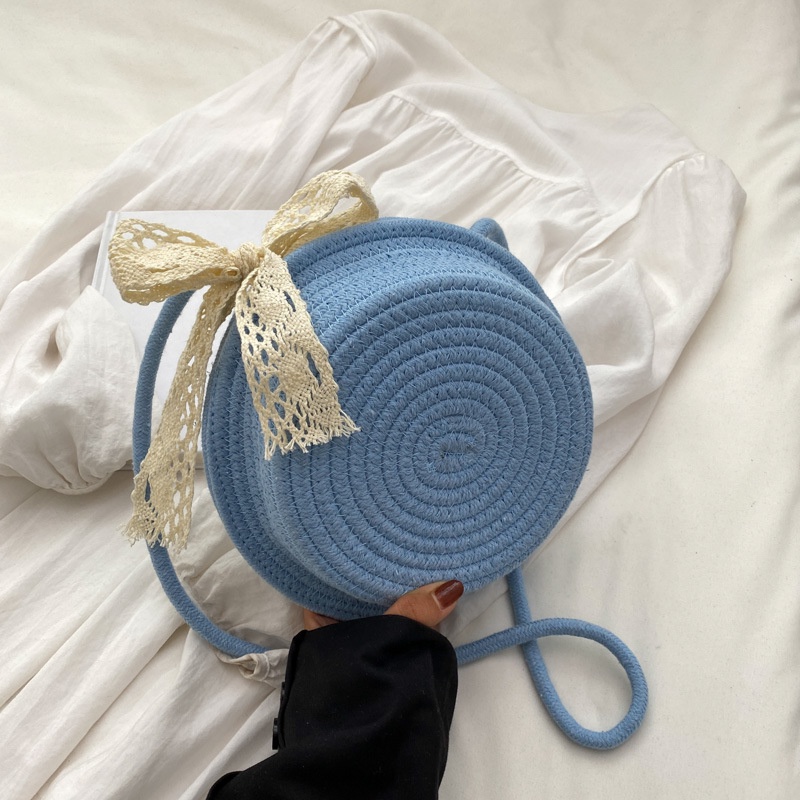 Túi cói Bằng Rơm Hình Tròn Thời Trang Dễ Phối Đồ Cho Nữ