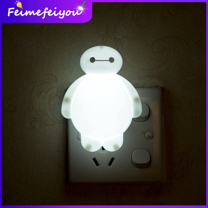 Đèn Ngủ Baymax 2 Màu Tiết Kiệm Năng Lượng Kiểu Dáng Dễ Thương
