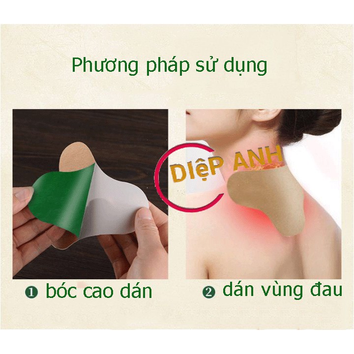 Hộp 12 miếng cao dán giảm đau thảo dược đầu gối, cổ vai gáy, lưng cột sống.