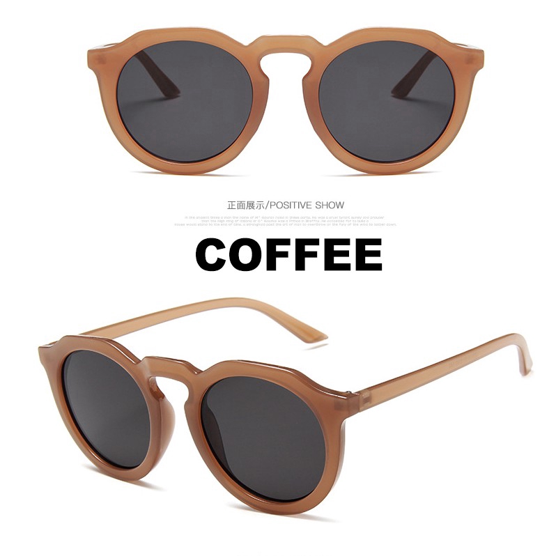 Kính mát gọng tròn chống tia UV thời trang cho nam nữ